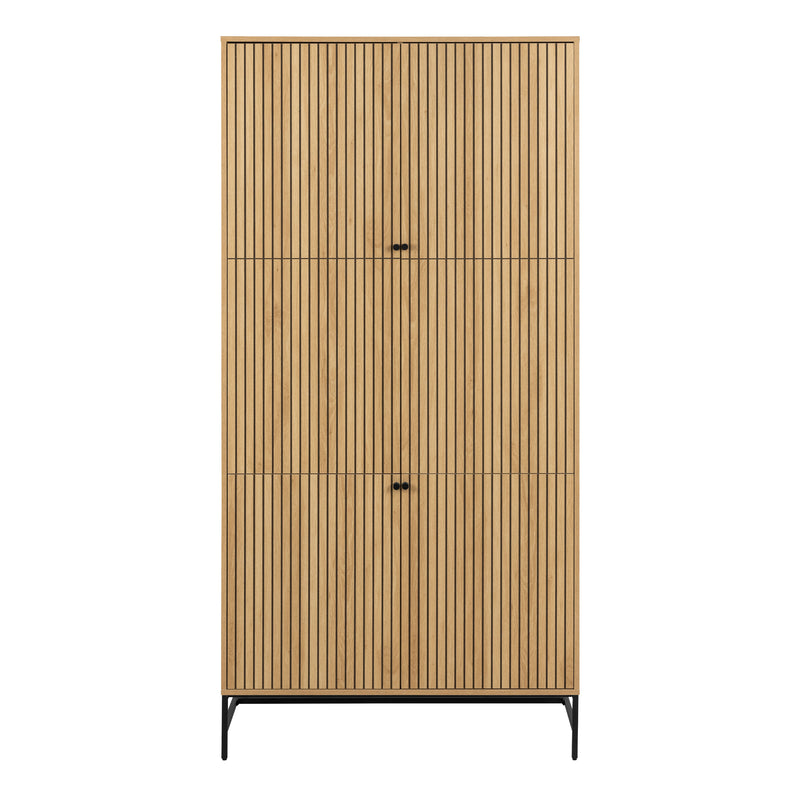 Albany Wardrobe 4 Doors in Black/Oak – image 2