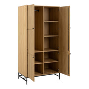 Albany Wardrobe 4 Doors in Black/Oak – image 4