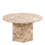 Naxos Round Coffee Table in Brown Marble – image 2