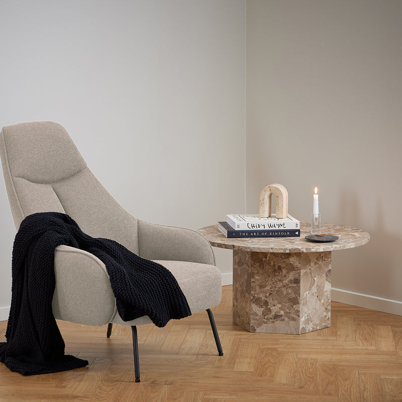 Naxos Round Coffee Table in Brown Marble – image 3