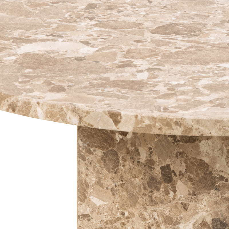 Naxos Round Coffee Table in Brown Marble – image 6