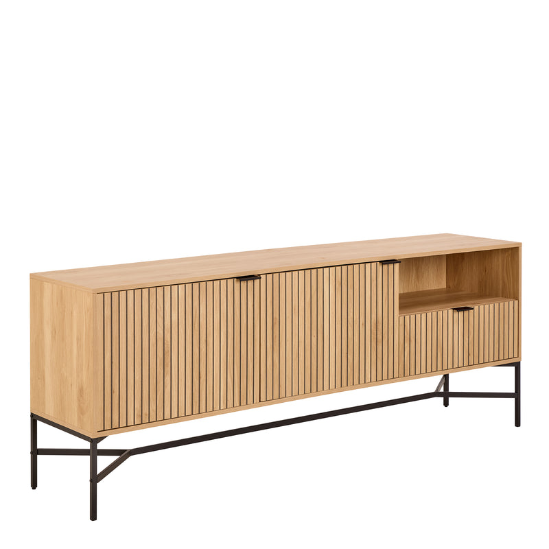 Jaipur Sideboard With 2 Doors and 2 Shelves in Oak – image 1
