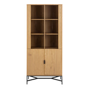 Jaipur Display Cabinet With 4 doors and 6 Shelves in Wild Oak – image 2