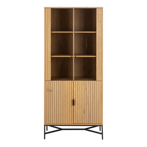 Jaipur Display Cabinet With 4 doors and 6 Shelves in Wild Oak – image 2