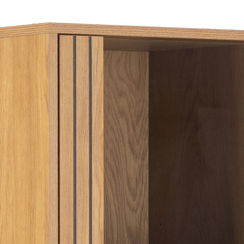 Jaipur Display Cabinet With 4 doors and 6 Shelves in Wild Oak – image 6