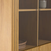 Jaipur Display Cabinet With 4 doors and 6 Shelves in Wild Oak – image 7