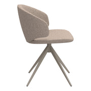Soli Round Dining Table in Oak/Grey 120x75cm Included 4 Ella Swivel Beige Dining Chair – image 7