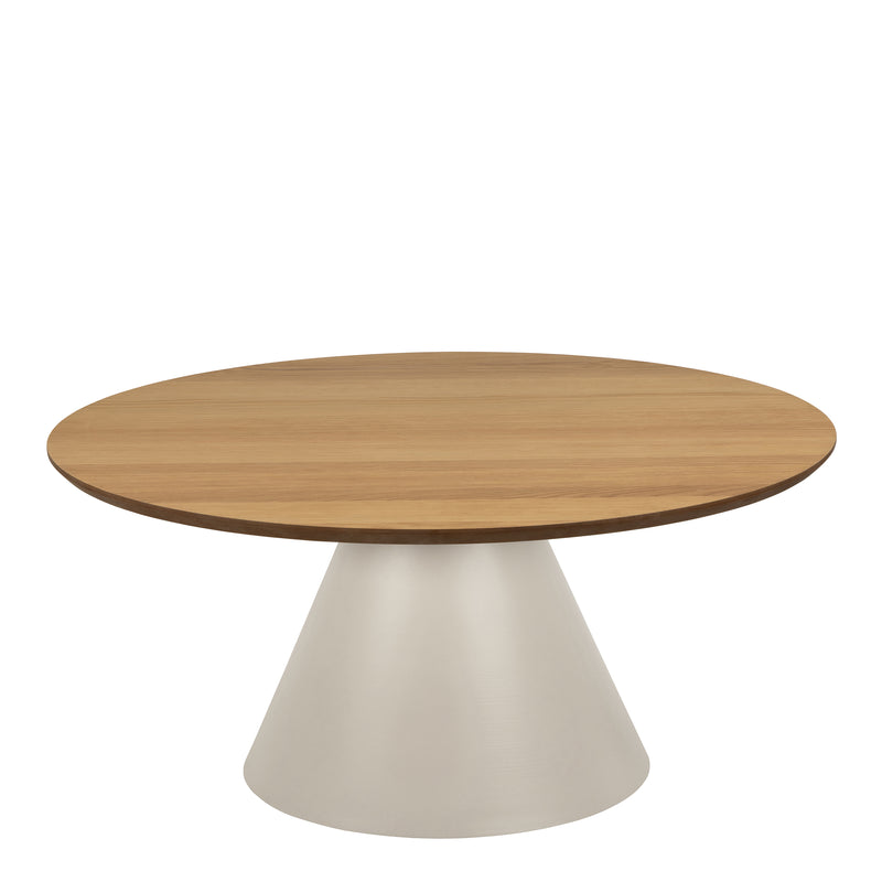 Soli Round Coffee Table in Oak/Grey 85x40cm – image 2