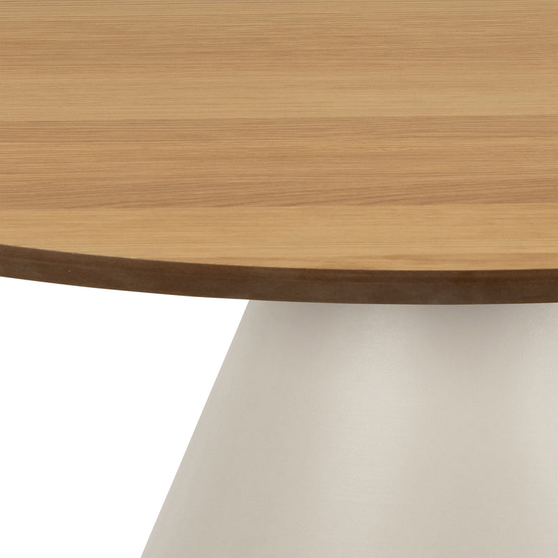 Soli Round Coffee Table in Oak/Grey 85x40cm – image 4