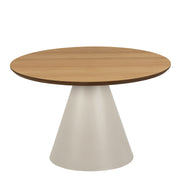 Soli Low Round Coffee Table in Oak/Grey 65x43cm – image 2