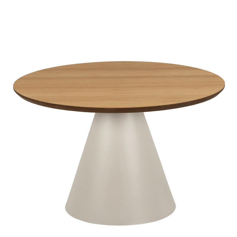 Soli Low Round Coffee Table in Oak/Grey 65x43cm – image 2