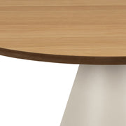 Soli Low Round Coffee Table in Oak/Grey 65x43cm – image 4