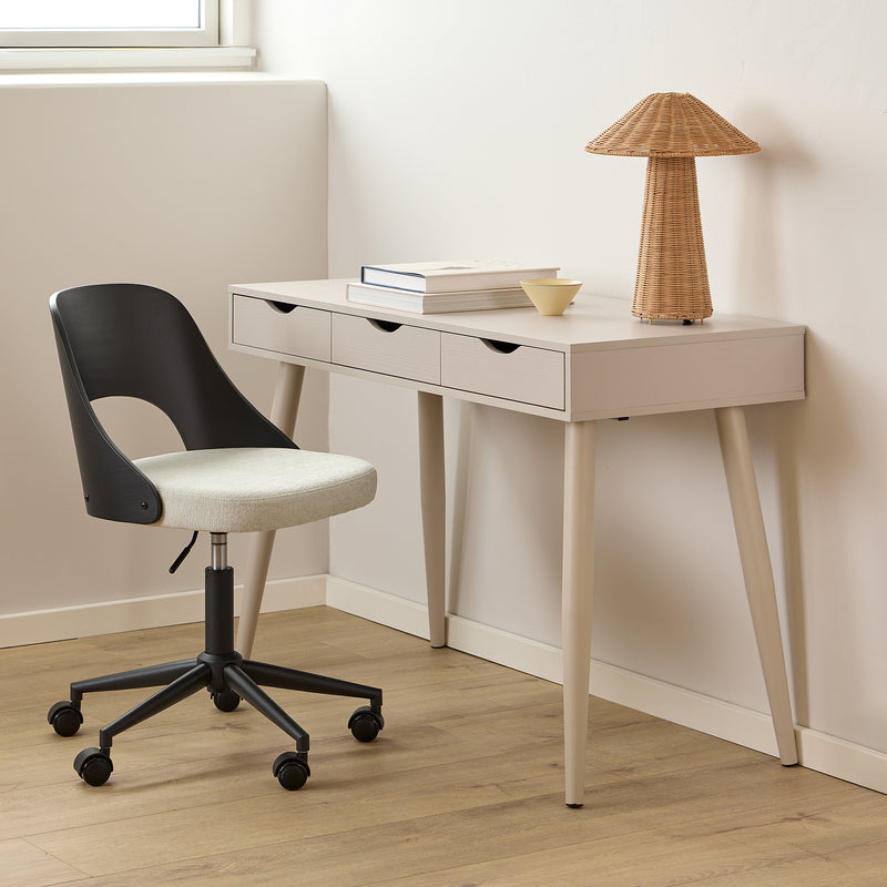 Neptun Office Desk with 3 Drawers in Grey – image 7