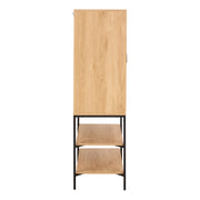 Jaipur Cabinet 2 Doors 3 Shelves With Oak Lamella Front – image 3