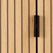 Jaipur Cabinet 2 Doors 3 Shelves With Oak Lamella Front – image 7