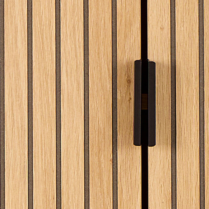 Jaipur Cabinet 2 Doors 3 Shelves With Oak Lamella Front – image 7