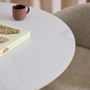 Malta Ceramic Round Bar Table – White – image 3
