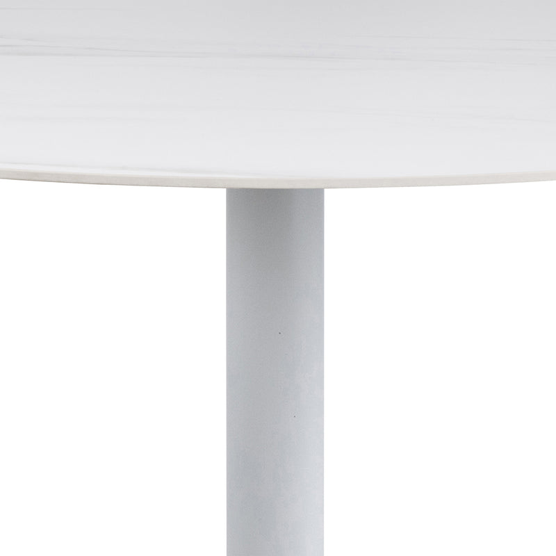 Malta Ceramic Round Bar Table – White – image 5