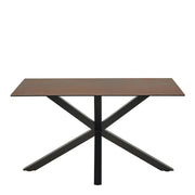 Heaven Dining Table with Ceramic Rusty Brown Top 135cm Included 4 Dean Beige Swivel Dining Chair – image 3
