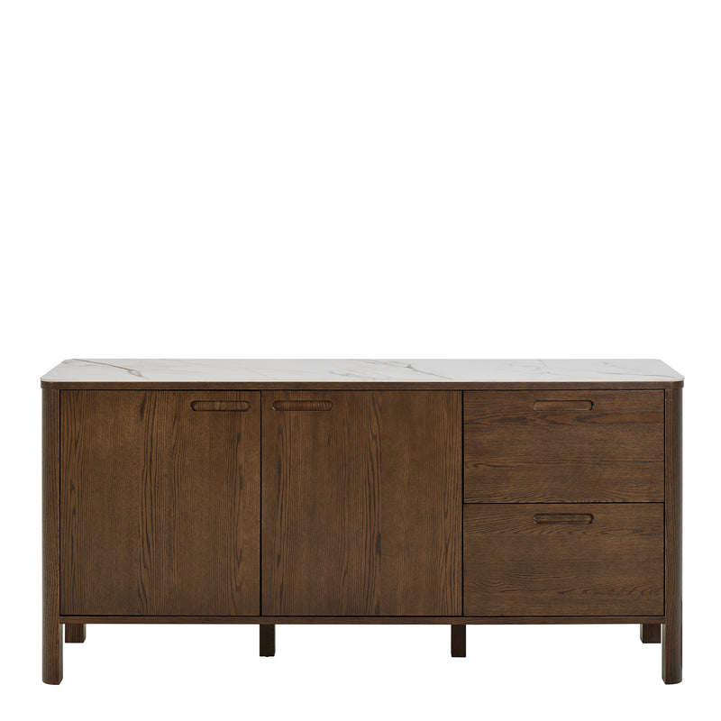 Southampton Sideboard With 2 Doors 2 Drawers and 2 Shelves in Cream Ceramic – image 2