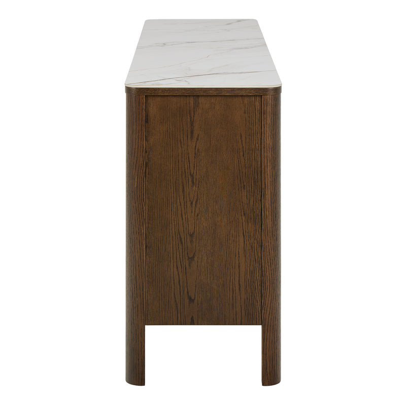 Southampton Sideboard With 2 Doors 2 Drawers and 2 Shelves in Cream Ceramic – image 3