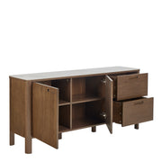 Southampton Sideboard With 2 Doors 2 Drawers and 2 Shelves in Cream Ceramic – image 4