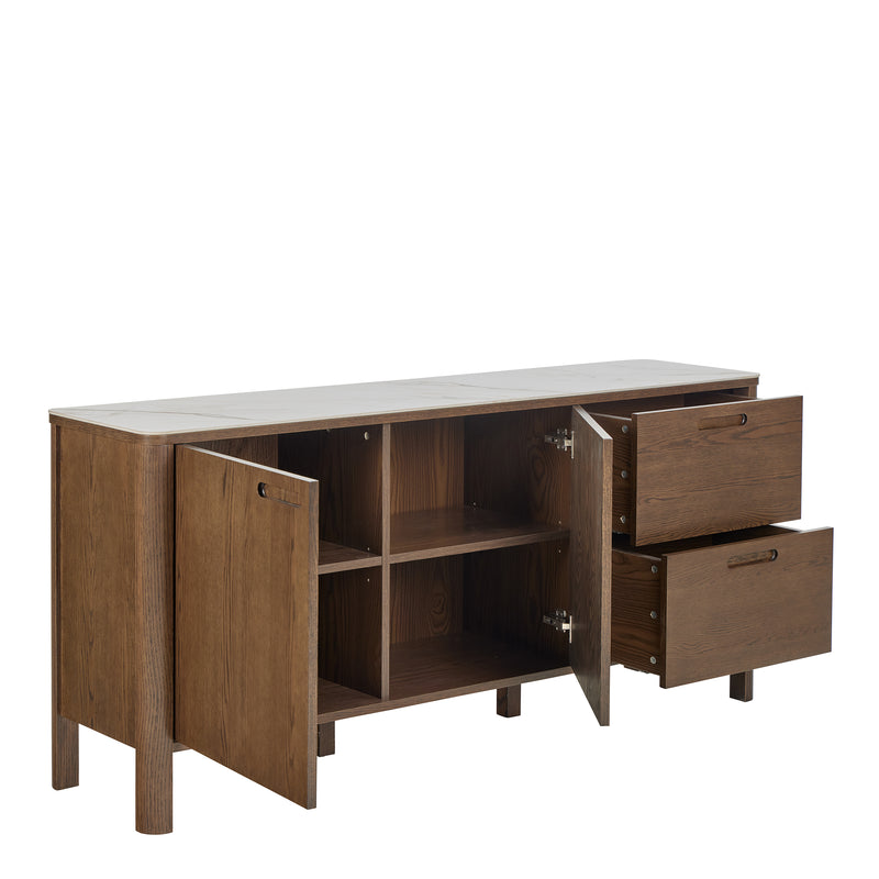 Southampton Sideboard With 2 Doors 2 Drawers and 2 Shelves in Cream Ceramic – image 4