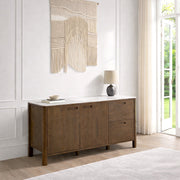 Southampton Sideboard With 2 Doors 2 Drawers and 2 Shelves in Cream Ceramic – image 5
