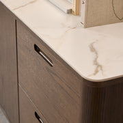 Southampton Sideboard With 2 Doors 2 Drawers and 2 Shelves in Cream Ceramic – image 9