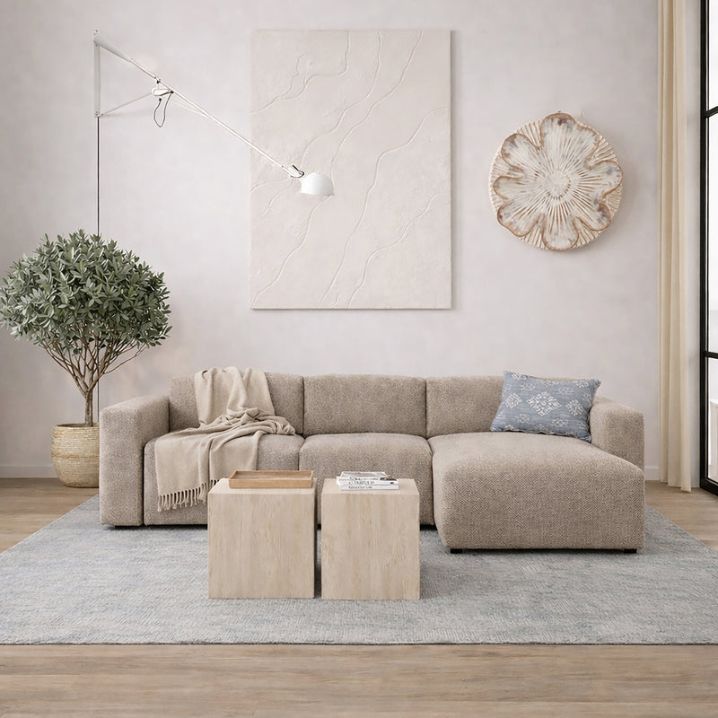 Midfield 2-Seater Chaiselongue Sofa LHF (Reversible Module) in Cona Boucle 1 Fabric, Base – Left-Hand – image 5