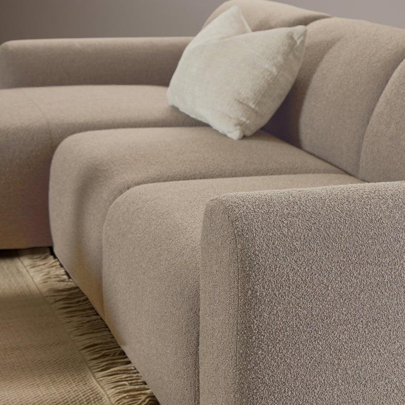 Midfield 2-Seater Chaiselongue Sofa LHF (Reversible Module) in Cona Boucle 1 Fabric, Base – Left-Hand – image 7