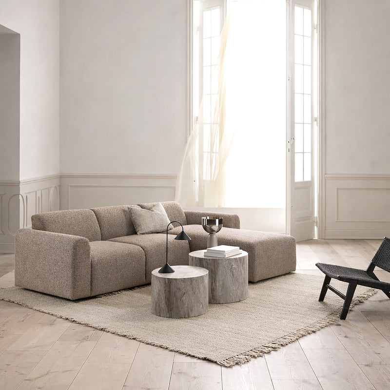 Midfield 2-Seater Chaiselongue Sofa LHF (Reversible Module) in Cona Boucle 1 Fabric, Base – Right-Hand – image 4