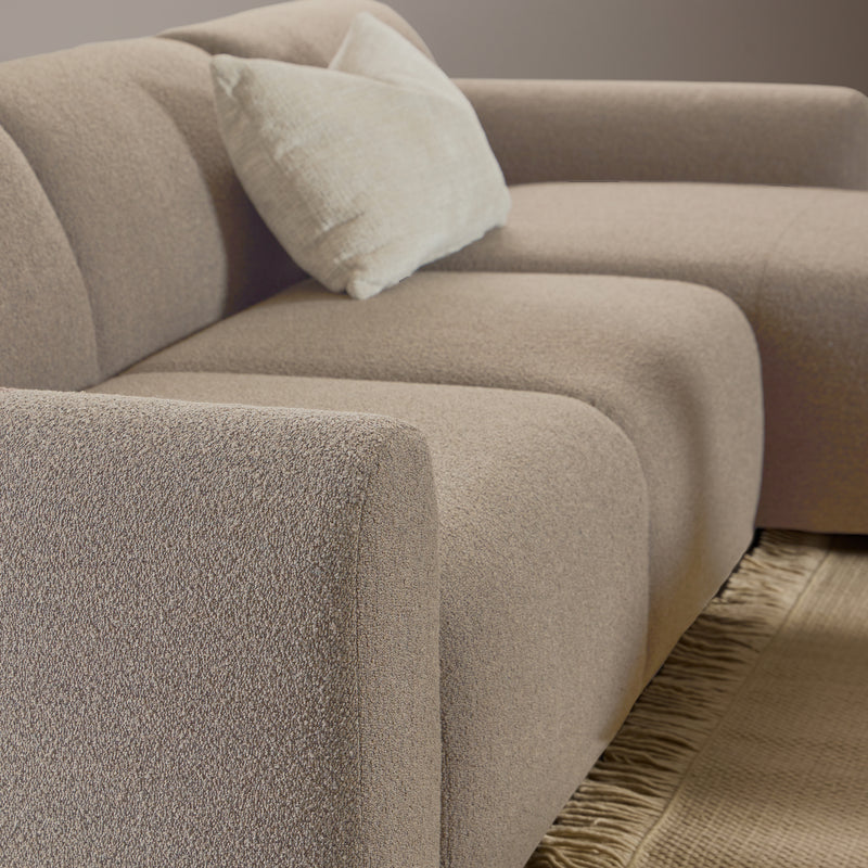 Midfield 2-Seater Chaiselongue Sofa LHF (Reversible Module) in Cona Boucle 1 Fabric, Base – Right-Hand – image 7