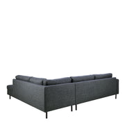 Omaha Corner Sofa With Open End RHF, Dark 19 Fabric, Base Steel – Grey – image 2