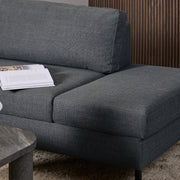 Omaha Corner Sofa With Open End RHF, Dark 19 Fabric, Base Steel – Grey – image 5