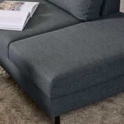 Omaha Corner Sofa With Open End RHF, Dark 19 Fabric, Base Steel – Grey – image 6