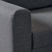 Omaha Corner Sofa With Open End RHF, Dark 19 Fabric, Base Steel – Grey – image 7