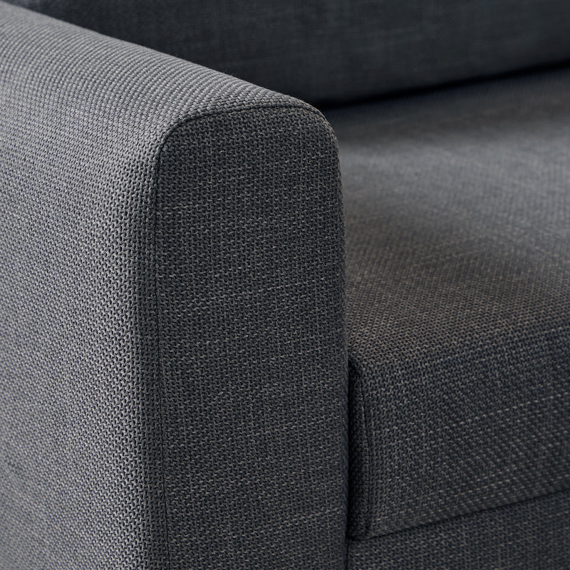 Omaha Corner Sofa With Open End RHF, Dark 19 Fabric, Base Steel – Grey – image 7