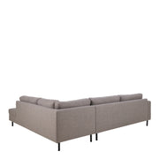 Omaha Corner Sofa With Open End RHF, Dark 19 Fabric, Base Steel – Brown – image 3