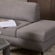 Omaha Corner Sofa With Open End RHF, Dark 19 Fabric, Base Steel – Brown – image 5