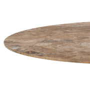 Malta Round Bar Table in Brown Ceramic with Grey Base – image 5