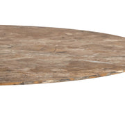 Malta Round Bar Table in Brown Ceramic with Grey Base – image 6