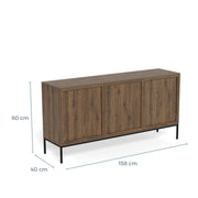 Palmdale Sideboard with 3 Doors in Smoked Oak – image 12