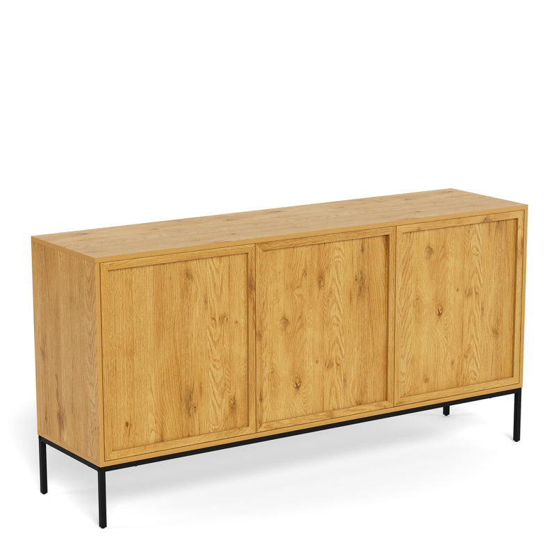 Palmdale Sideboard with 3 Doors in Wild Oak – image 1