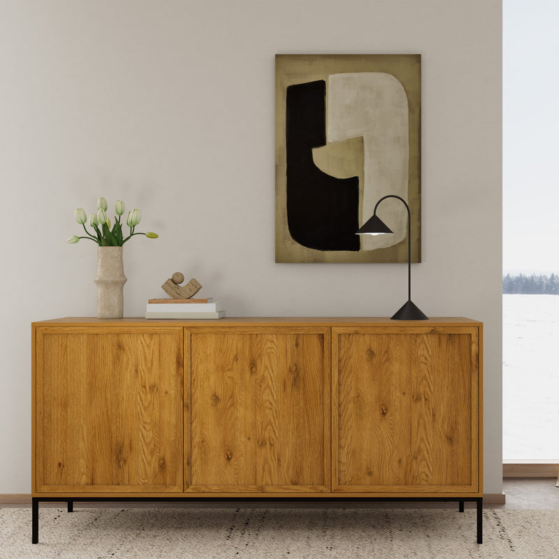 Palmdale Sideboard with 3 Doors in Wild Oak – image 7